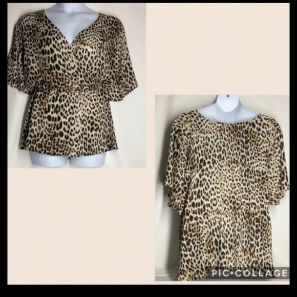 Worthington Top Size 2X Smock Animal Print NWT - Picture 5 of 9
